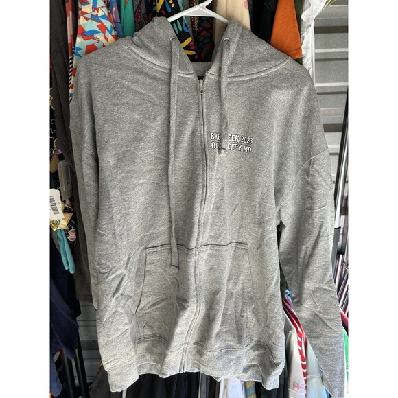 Ocean City Bike Week Gray Hoodie Zip Up Women’s XL - Picture 3 of 4